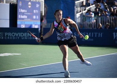 SAN JOSE, CAU.S.A. – AUGUST 7, 2022:  Daria Kasatkina (RUS) Competes In The Finals At The Mubadala Silicon Valley Classic.