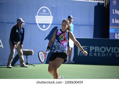 SAN JOSE, CAU.S.A. – AUGUST 7, 2022:  Daria Kasatkina (RUS) Competes In The Finals At The Mubadala Silicon Valley Classic.