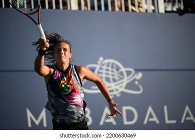 SAN JOSE, CAU.S.A. – AUGUST 7, 2022:  Daria Kasatkina (RUS) Competes In The Finals At The Mubadala Silicon Valley Classic.