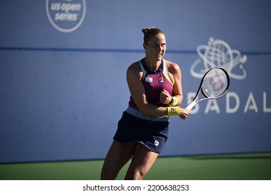 SAN JOSE, CAU.S.A. – AUGUST 7, 2022:  Shelby Rogers (USA) Competes In The Finals At The Mubadala Silicon Valley Classic.