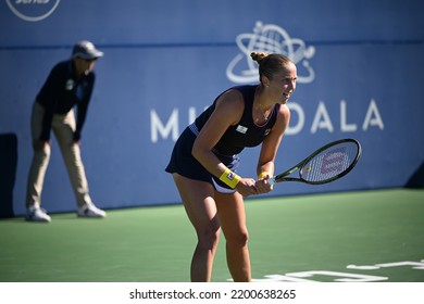 SAN JOSE, CAU.S.A. – AUGUST 7, 2022:  Shelby Rogers (USA) Competes In The Finals At The Mubadala Silicon Valley Classic.