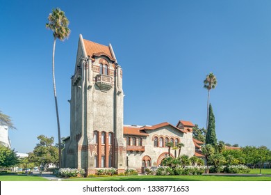 SAN JOSE, CA/USA - OCTOBER 21, 2018: Tower Hall And Washington Square On The Campus Of San Jose State University.