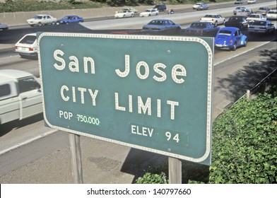 San Jose City Limit Sign, San Jose, Silicon Valley, California