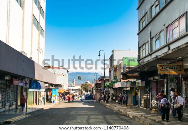 San Jose, Costa Rica.
February 18, 2018. A bustling main street in downtown San Jose,
Costa Rica