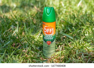 San Jose, Costa Rica - March 7, 2020: OFF! Deep Woods Insect Repellent Brand. OFF! Helps Repel Mosquitoes, Ticks, Biting Flies, Chiggers And Gnats.