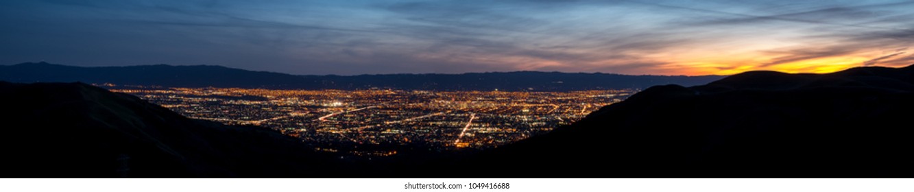 San Jose Night Lights in the Sillicon Valley