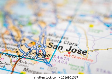 San Jose On Usa Map Stock Photo 1016901367 | Shutterstock