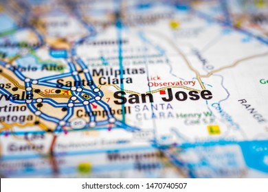 San Jose Usa Map Atlas Travel Stock Photo 1470740507 | Shutterstock