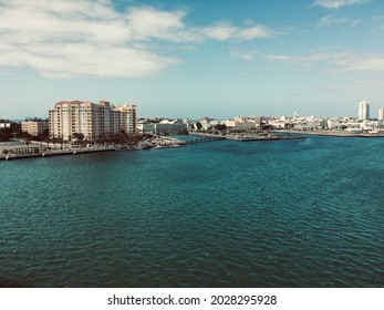 San Juan Beach In Puerto Rico, Leaving On A Cruise.