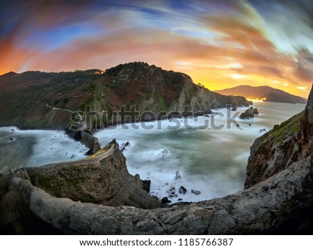 Similar – Image, Stock Photo San Juan de Gaztelugatxe