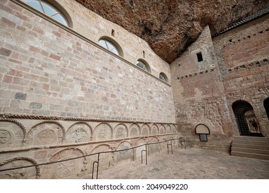 San Juan De La Peña, Aragon September 7, 2021, Pantheon Of The Royal House Of Aragon In The Monastery Of San Juan De La Peña, Romanesque Work In Huesca.