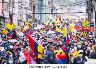 San Juan De Pasto, Colombia; 05 12 2021: Colombians Protest, For The Reforms Of Ivan Duque The President Of Colombia And The Police Repression