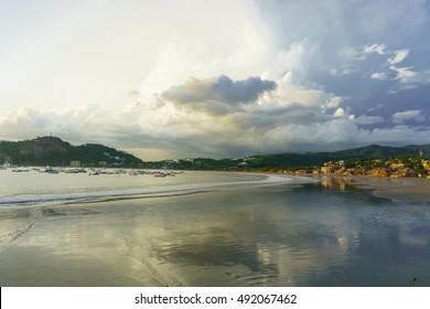 San Juan Del Sur Beach During Sunset