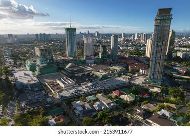 San Juan, Metro Manila, Philippines - May 2022: Aerial Of The Greenhills Shopping Complex.