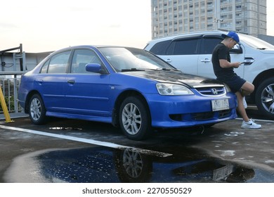 SAN JUAN, PH - AUG 28 - Honda civic at East side collective car meet on August 28, 2022 in San Juan, Philippines. East side collective is a car meet event held in Philippines.  - Shutterstock ID 2270550529