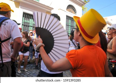 San Juan ,puerto Rico, January 15 2016. San Sebastian Festival ,that Is Played Every Year In The Streets Of San Juan ,PR.