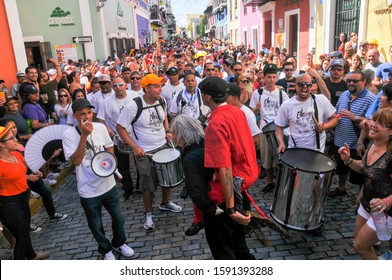 San Juan ,puerto Rico, January 15 2016. San Sebastian Festival ,that Is Played Every Year In The Streets Of San Juan ,PR.