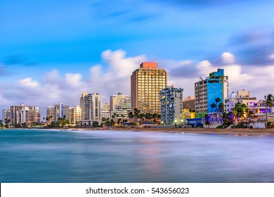 San Juan, Puerto Rico Resort Skyline On Condado Beach.