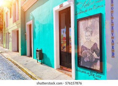 SAN JUAN, PUERTO RICO - SEPTEMBER 10: The Oldest District Of San Juan Known For Authentic Food And Social Gatherings On 10 Of September In San Juan, 2016.  