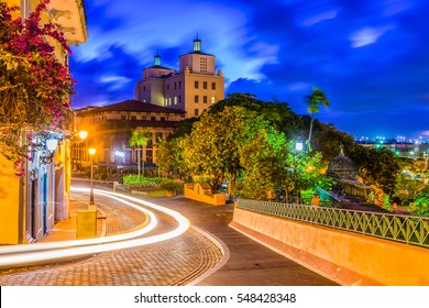 San Juan, Puerto Rico streets and cityscape.