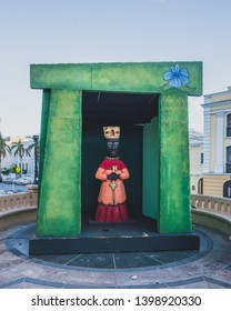 San Juan, Puerto Rico, USA - Jan. 2, 2018: Statues And Decorations To Celebrate The Three Kings' Day (Epiphany) In Downtown Old San Juan