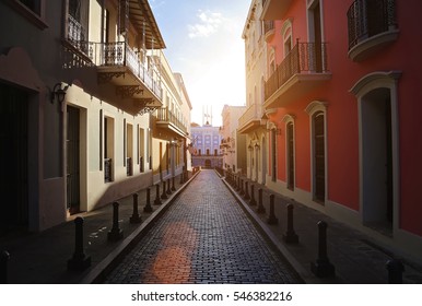 San Juan Streets On A Sunset