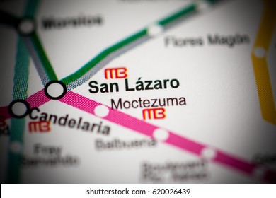 San Lazaro Station. Mexico City Metro Map.