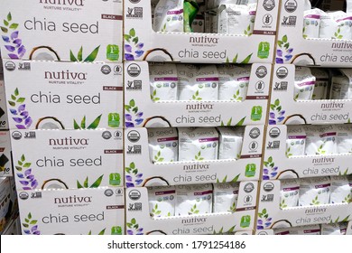 San Leandro, CA - August 4, 2020: Chia Seeds For Sale.