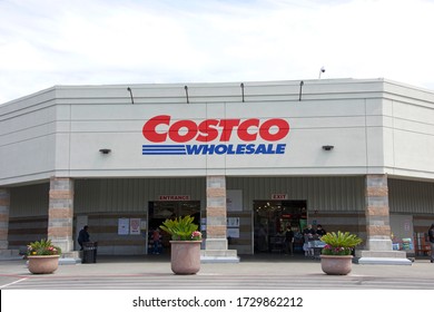 San Leandro, CA - May 10, 2020: Costco Warehouse store providing warehouse prices on name brands for membership based customers. Costco Wholesale Corporation is the 2nd largest retailer in the U.S.