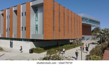 San Marcos, CA / USA - October 15, 2019: Campus View Of Palomar College, With New Modern Buildings