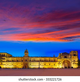 San Marcos In Leon Sunset At The Way Of Saint James Castilla Spain