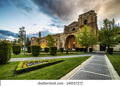 San Marcos Monastery Of The Sixteenth Century In Leon. Spain (Camino De Santiago)