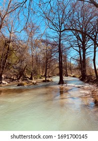 San Marcos River In Warm Autumn Browns 