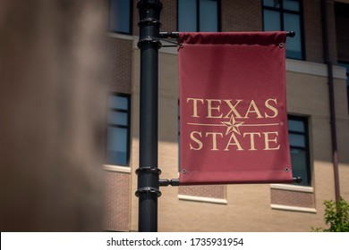 San Marcos, Texas - May 19 2020: Texas State University Banner