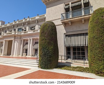 San Marino, California - April 07, 2022: The South Terrace Of The Huntington Art Gallery, At The Huntington Library, Art Museum, And Botanical Gardens