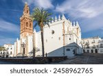 San Miguel church in Plaza of Spain, Jerez de los Caballeros