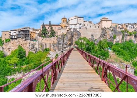 San Pablo bridge over river Huecar in Cuenca, Spain