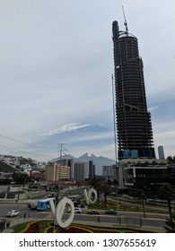 San Pedro Garza Garcia, Mexico - November 17, 2018: Contruction On Metropolitan Center In San Pedro