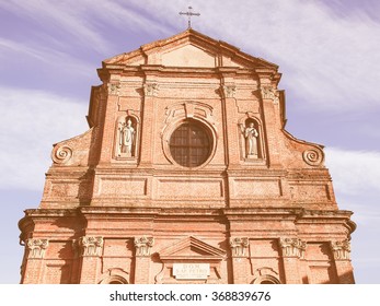 San Pietro Apostolo Parish Church In Brusasco, Italy Vintage