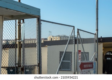 San Quentin, CA, USA - January 12, 2022: Visitor Parking At San Quentin State Prison In Marin County On The San Francisco Bay