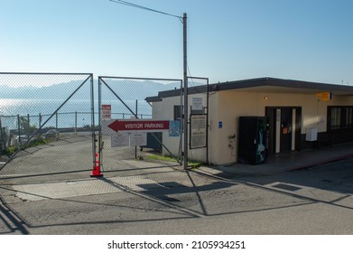 San Quentin, CA, USA - January 12, 2022: Visitor Parking At San Quentin State Prison In Marin County On The San Francisco Bay