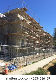 San Rafael CA/USA - 09/05/2019: Scaffolding And Building Construction