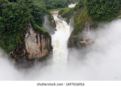 San Rafael Waterfall On Coca River, Tena, Equador 