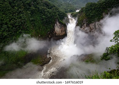 San Rafael Waterfall On Coca River, Tena, Equador 