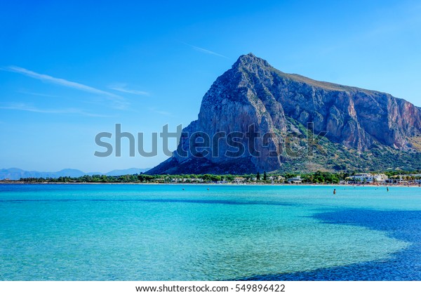 San Vito Lo Capo Beach Monte Stock Photo Edit Now 549896422