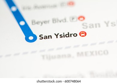 San Ysidro Station. San Diego Metro Map.