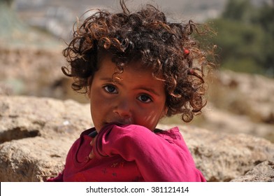 SANAA, YEMEN - Jan, 03: Unidentified Yemeni Child On January, 03, 2010. SANAA, YEMEN