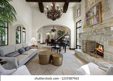 San-Antonio, Texas/USA - July 2018: Luxury Home Interior Design