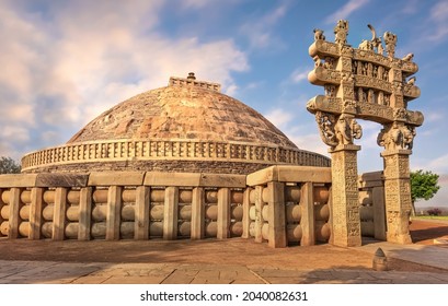 Sanchi Stupa is a Buddhist stone structure located on a hilltop at Sanchi Town in Raisen District of the State of Madhya Pradesh, India