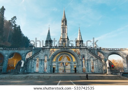 Sanctuary of Our Lady of Lourdes, France.
